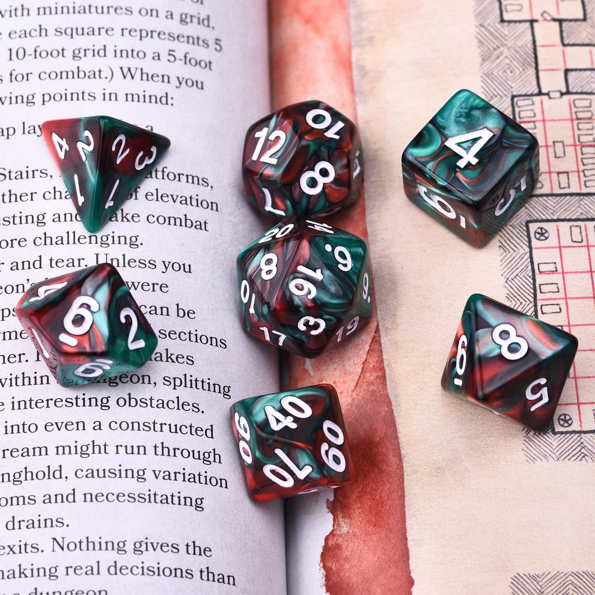 Amiven DND dice collection is ideal for starting campaigns or upgrading gear.