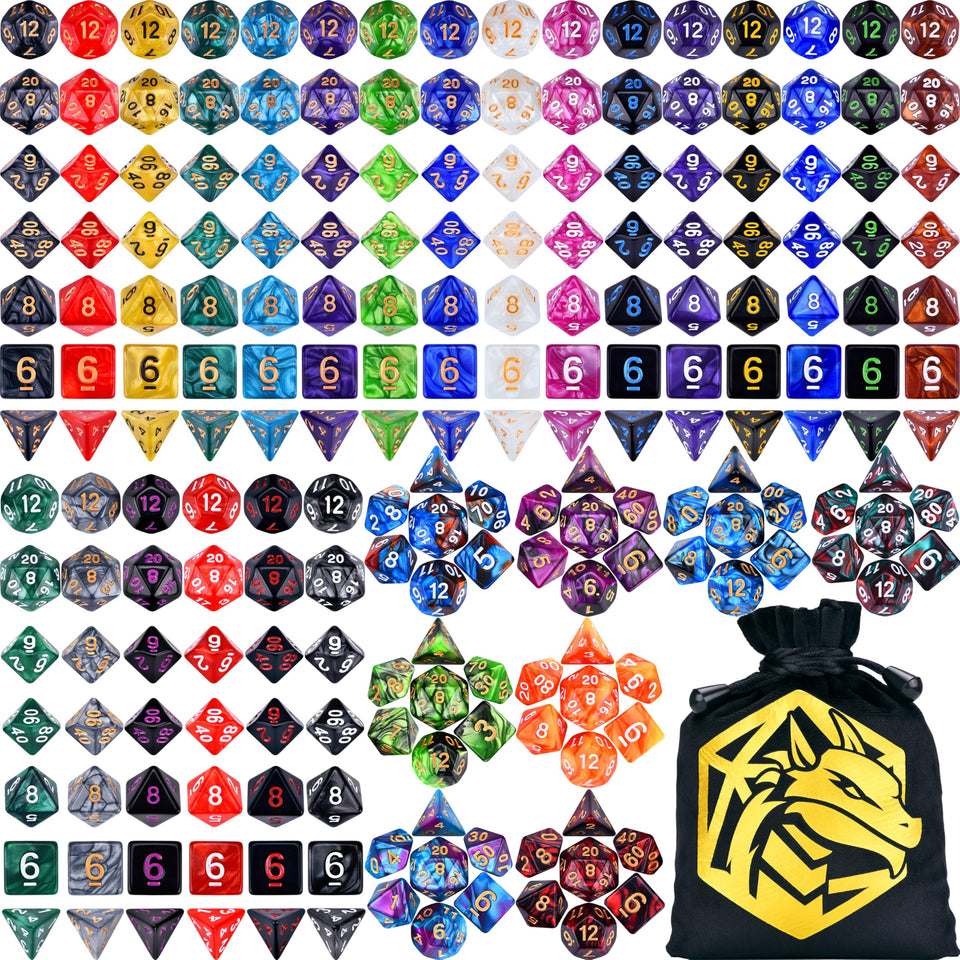 Amiven DND dice sets with 210 polyhedral pieces for immersive tabletop sessions.
