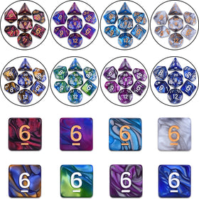 Amiven two-color dice sets shown for vibrant, clear number readings at the table.