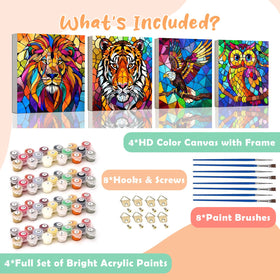 amlivo kids paint by numbers brush set for smooth painting