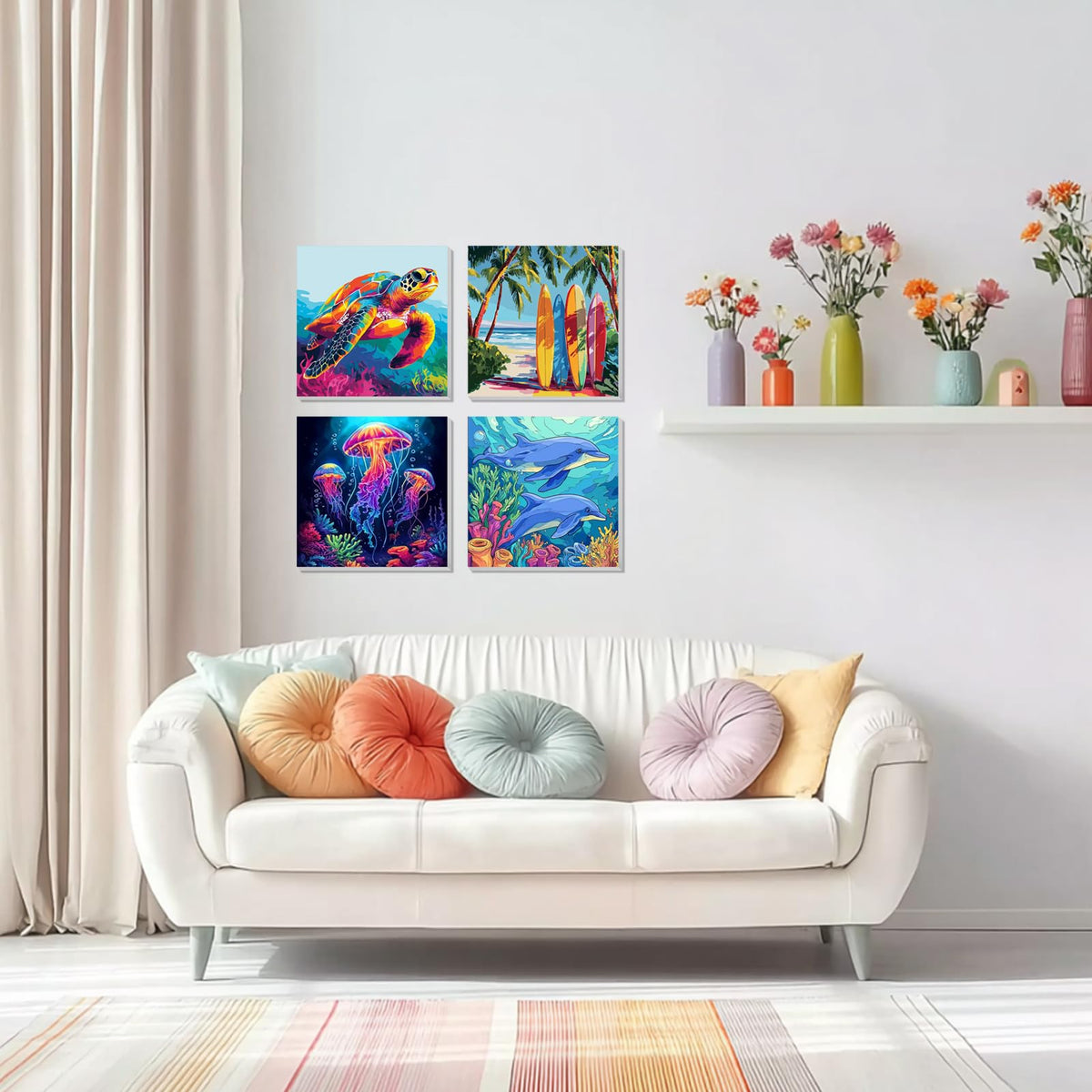 amlivo paint by numbers kids hanging kit supports quick, ready-to-show displays.