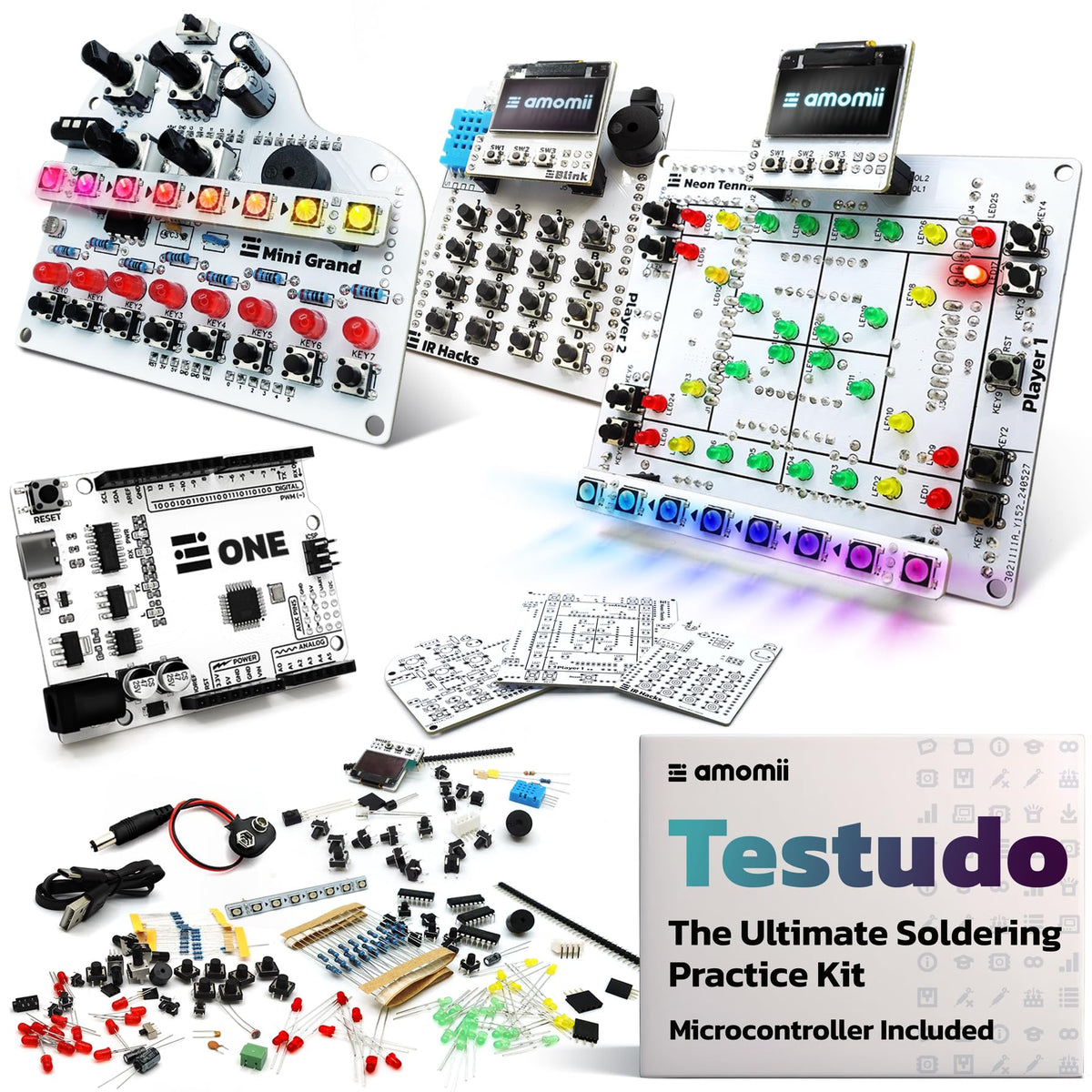 amomii Testudo digital piano module for soldering practice and gadget building