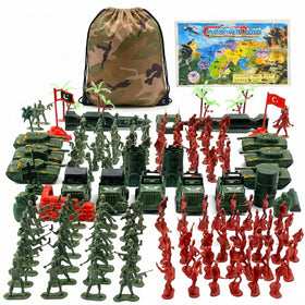 AMOR PRESENT army men playset creates a vivid battlefield scene for imaginative play.