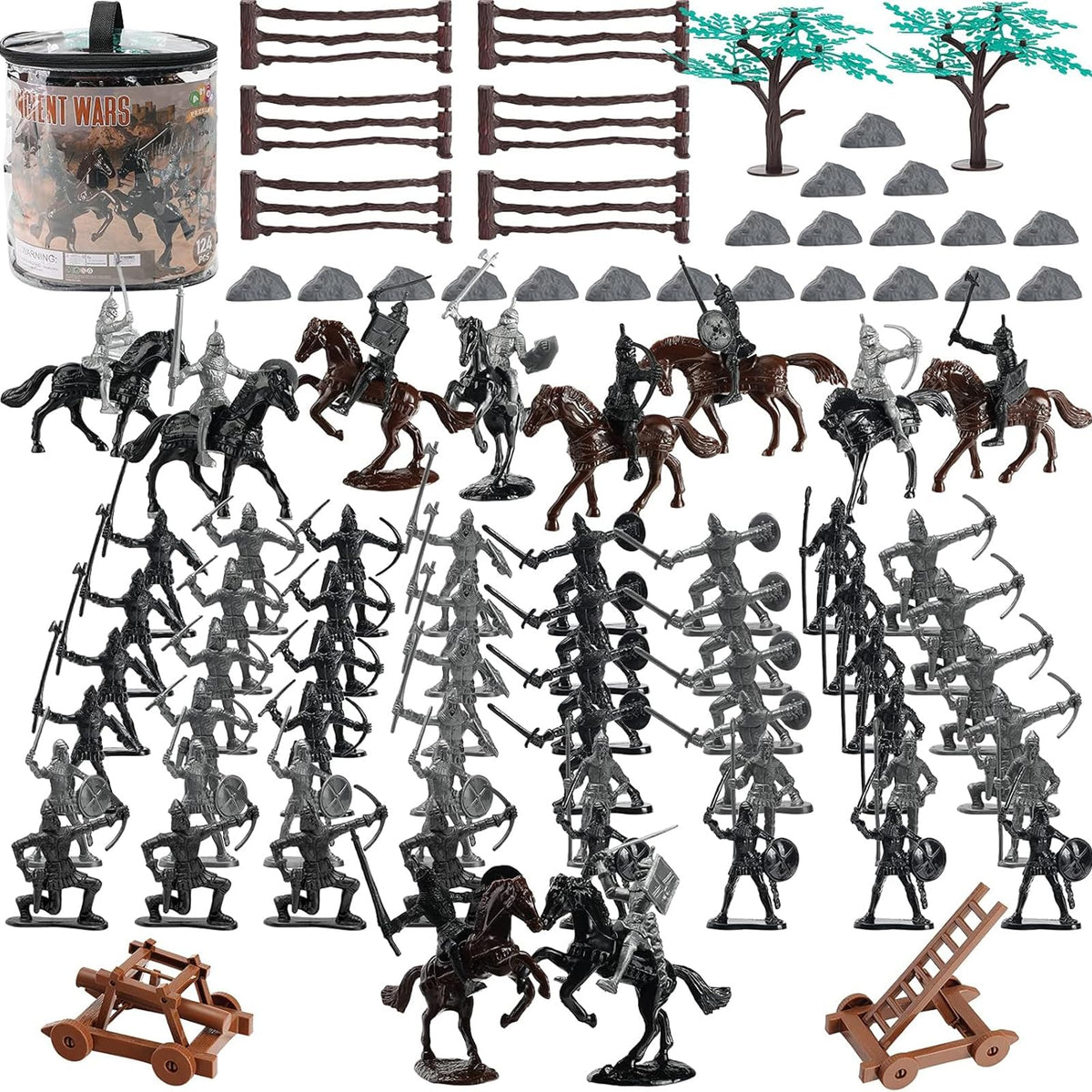 AMOR PRESENT medieval knights battle set pieces for immersive pretend play