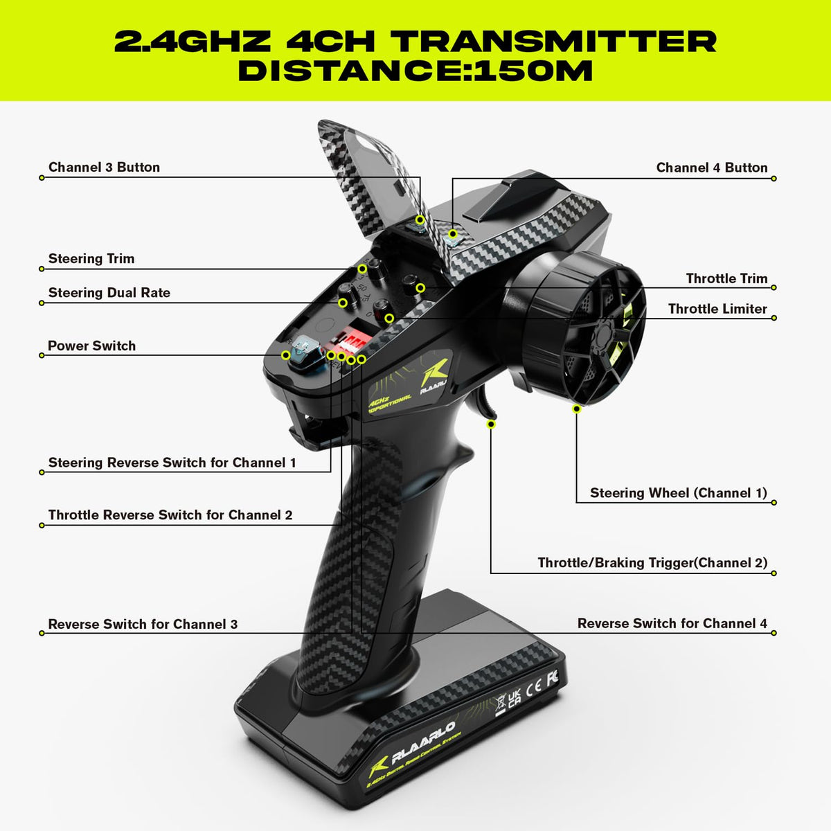 AMORIL 1/10 RTR brushless chassis close-up with heavy-duty frame