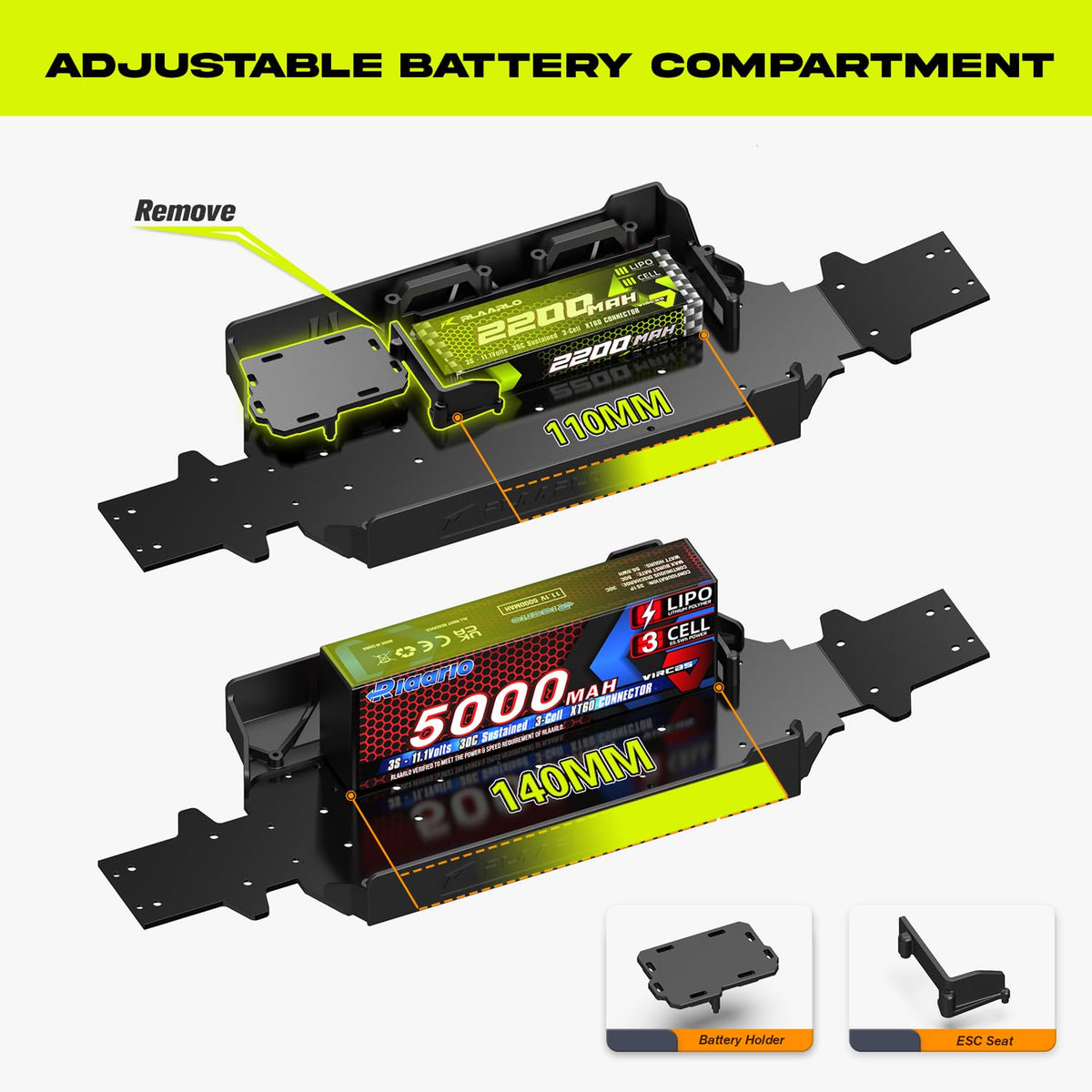 AMORIL 1/10 RTR brushless tire close-up for versatile grip
