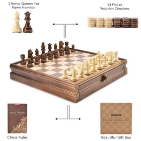 AMEROUS 15x15 inch board provides ample play space with sturdy construction.