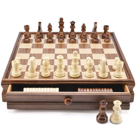 AMEROUS checkers board and pieces arranged for focused, engaging play sessions.