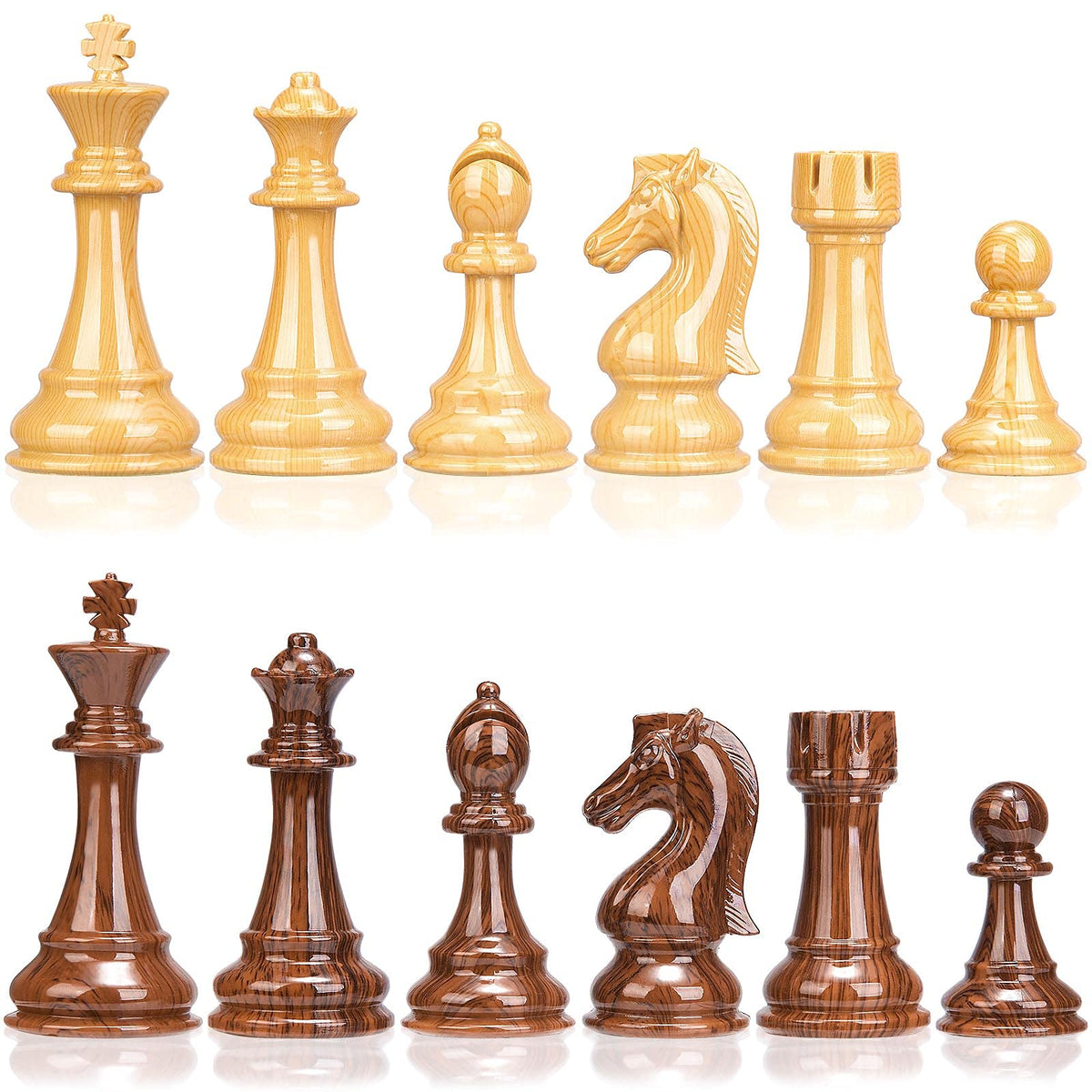 Amorous complete set on board, compatible with standard tournament boards.