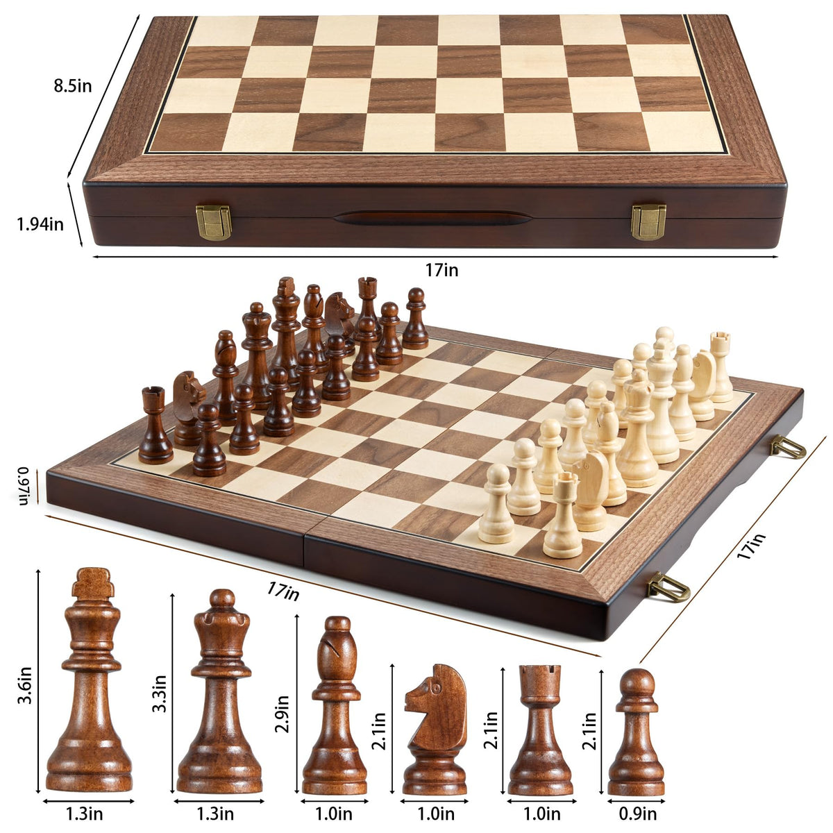 AMEROUS walnut-maple inlays add elegance and durability