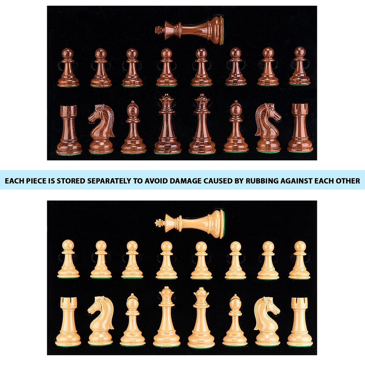 Amorous weighted chess pawn, 2.25 inches, consistent scale for realistic play.