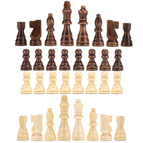 AMEROUS wooden chess pieces with two storage bags for easy organization