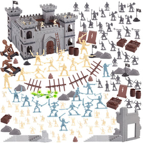 AMOR PRESENT 310PCS medieval castle set with towering walls for imaginative battles.