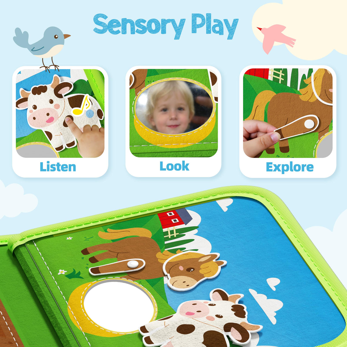 Independent exploration supports screen-free moments at home or on the go.