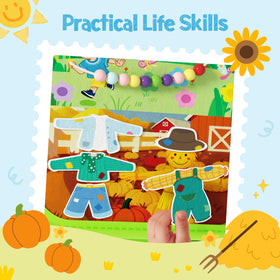 Farm-themed sensory pages invite tactile exploration and early learning concepts.
