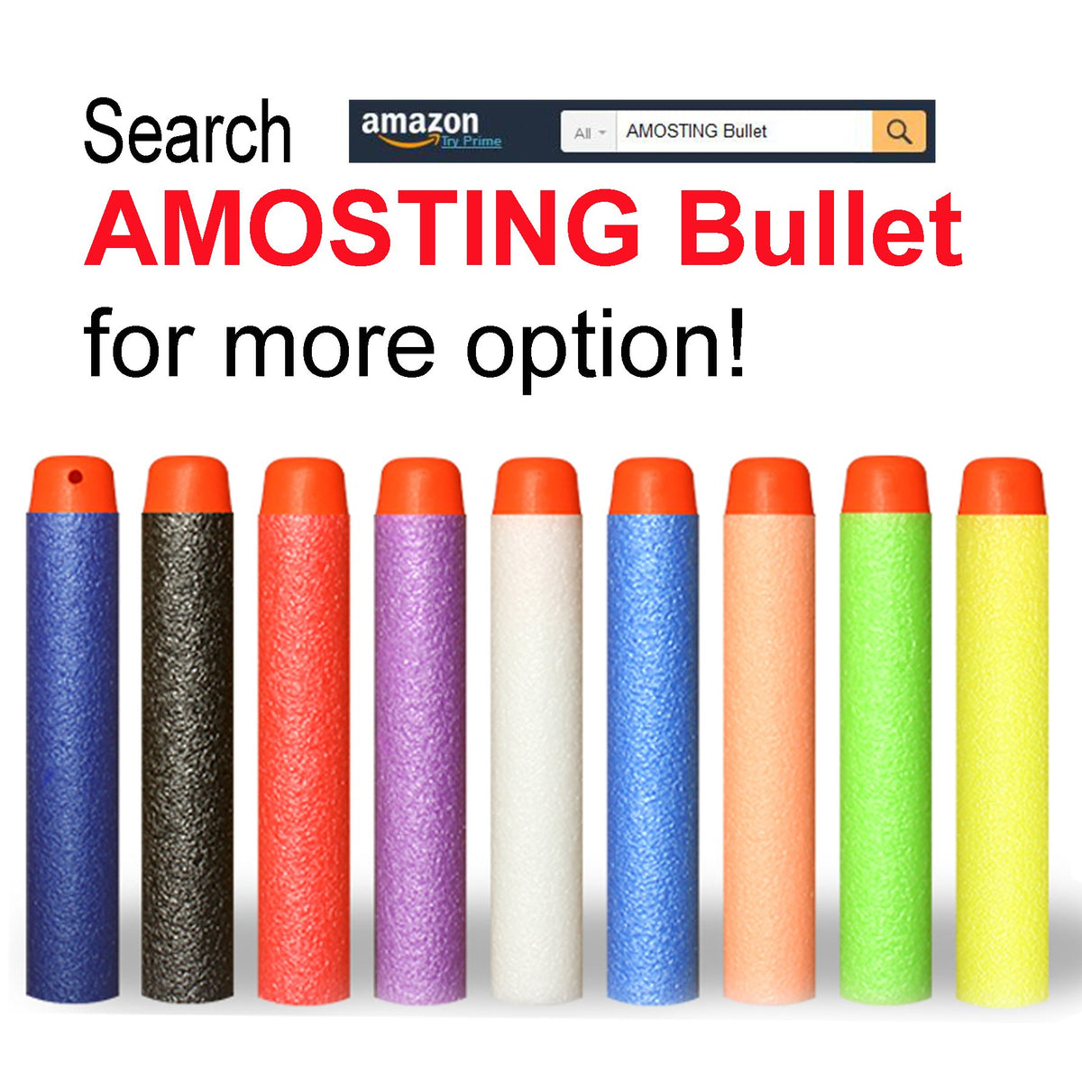 AMOSTING Nerf bullets denser foam body for better accuracy and range.