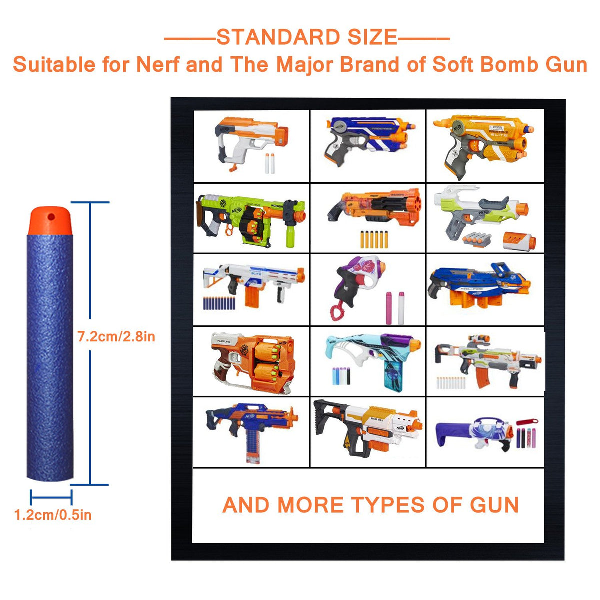 AMOSTING Nerf bullets with durable foam body for safe, comfortable play.