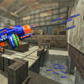 AMOSTING Nerf bullets packaging 1000-count for bulk sessions.