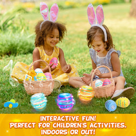 Amoyasite party favors glow with music during Easter celebrations.
