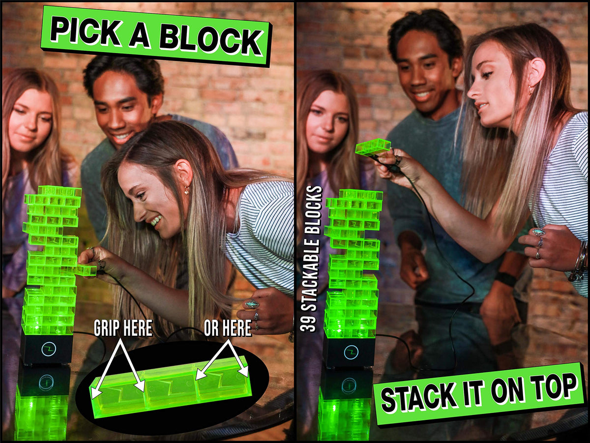 Amped Gamez ShiZap! Thirty-nine blocks provide varied building challenges.