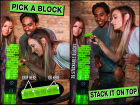 Amped Gamez ShiZap! Thirty-nine blocks provide varied building challenges.