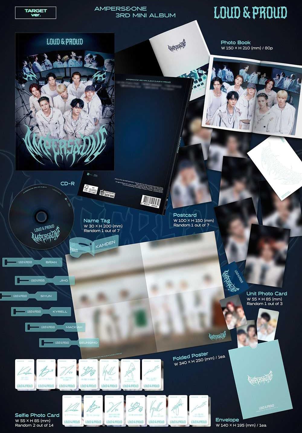 Generic Ampers&One Loud & Proud 3rd mini album packaging, authentic official release.