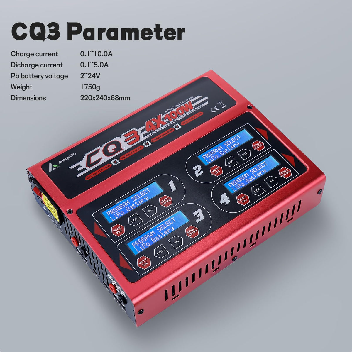 AmpGO CQ3 includes adapters and cables for quick setup.