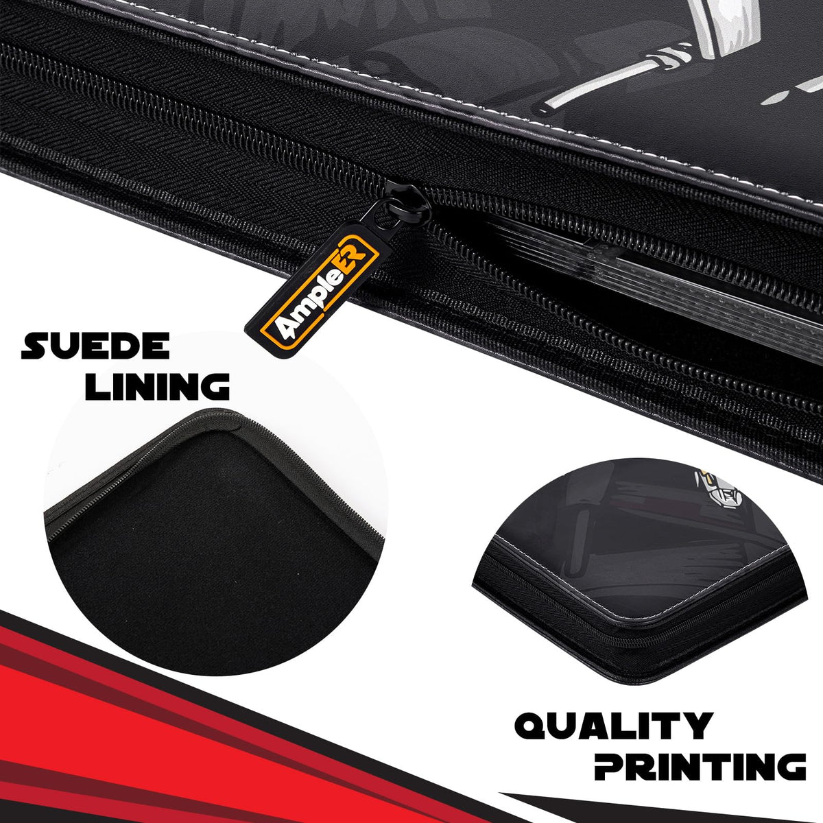 Inside sleeves keep cards organized and visible for quick access.
