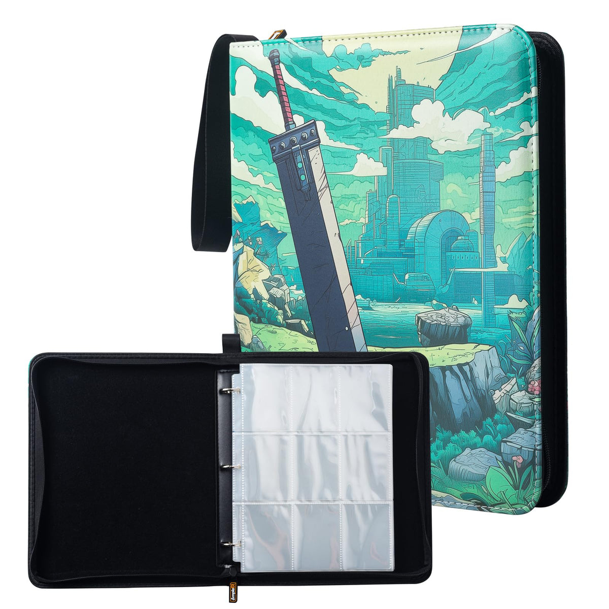 Ampleer MTG FF binder cover with 9-pocket layout for organized card storage.