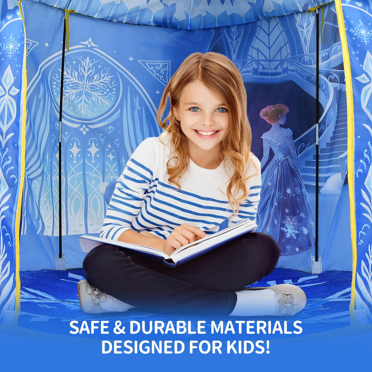 Amplov Princess Pop Up Play Tent includes a carrying bag for easy transport