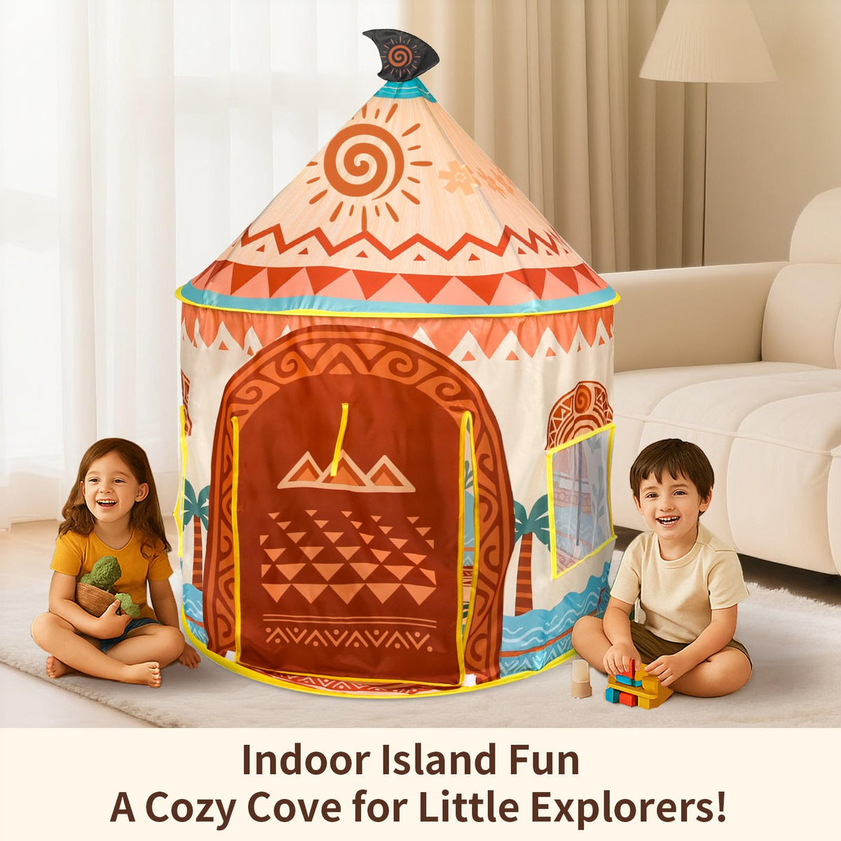 Amplov tent breathable mesh windows for airy, safe play sessions.