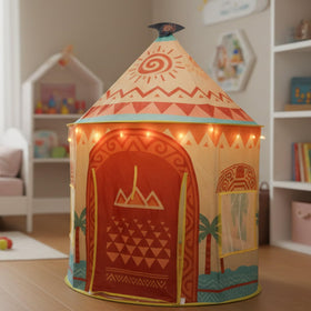 Amplov Tropical Adventure Tent mid pop-up setup for fast assembly and play.