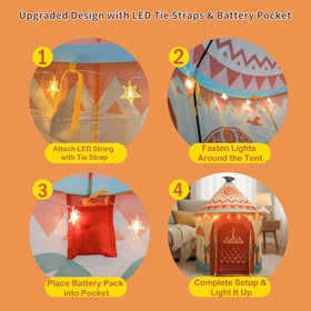 Amplov tent walls show ocean waves and turtles for imaginative adventures.