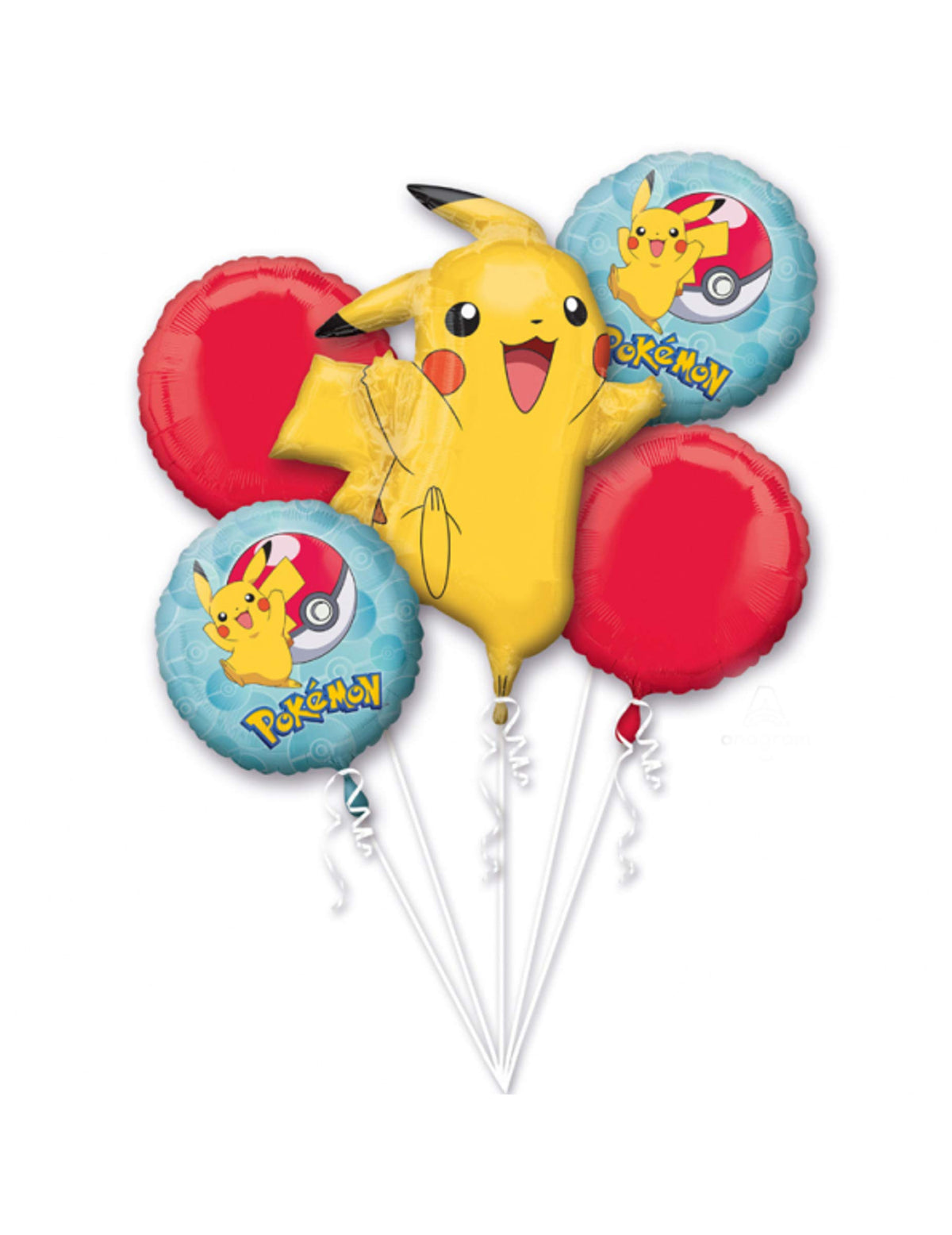 Amscan Bouquet Pokémon foil balloons ready to inflate into a vibrant party centerpiece.