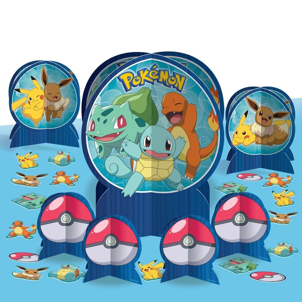 Amscan Pokemon Classic Table Centerpiece adds vibrant focal point to parties and photo-worthy tables.