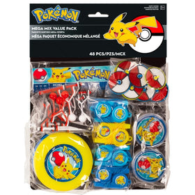 Amscan Pokemon favors including mini clackers to spark giggles and safe iterative play