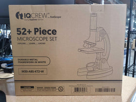 AmScope M30-ABS-KT2-W LED illumination highlights specimens clearly for guided learning.