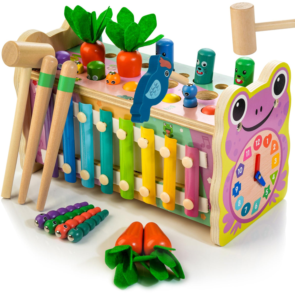 Amtreen 6-in-1 mole-tapping scene boosts hand-eye coordination.
