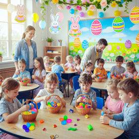 Amy & Benton Easter rings inside eggs add colorful flair.