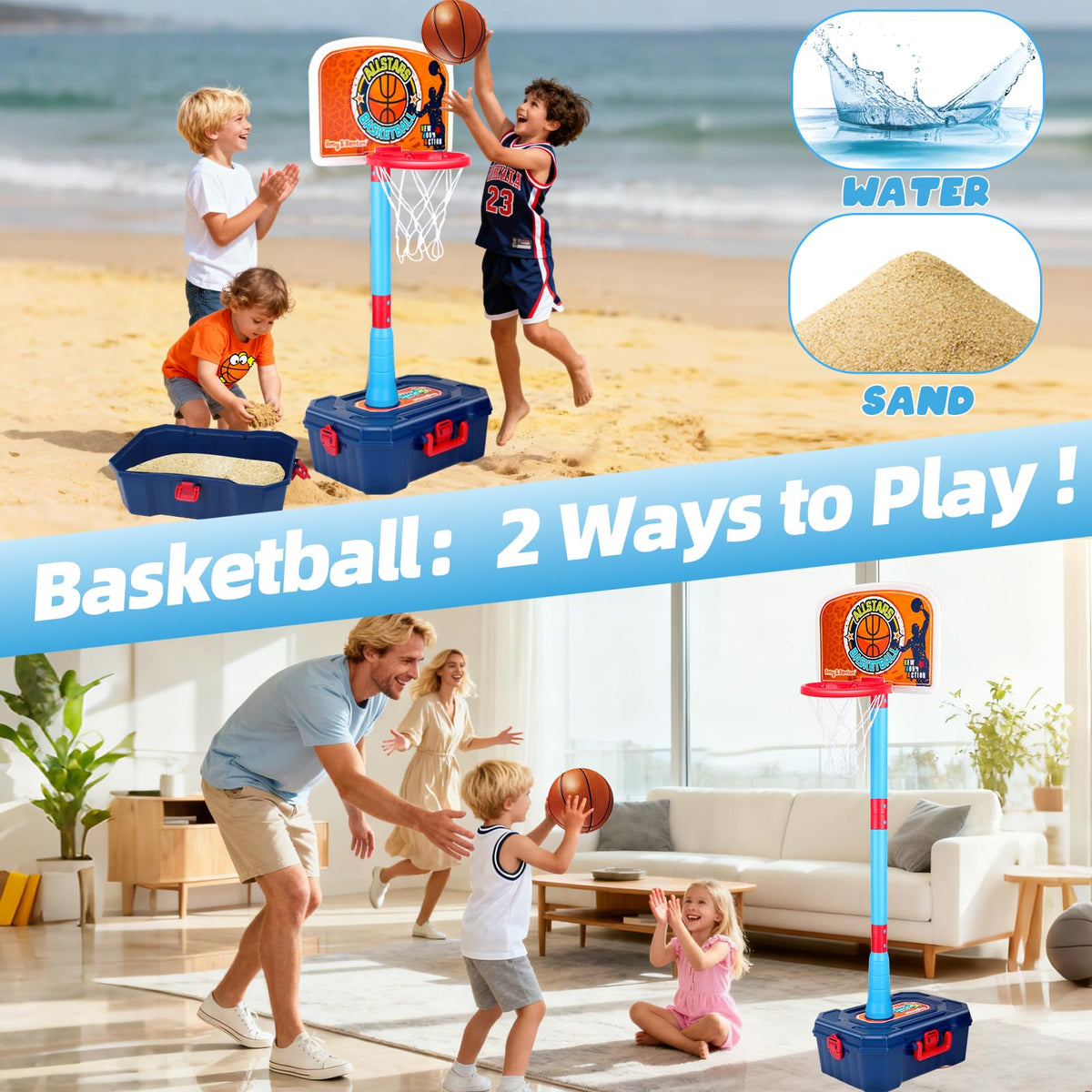 Amy & Benton portable indoor-outdoor set for quick setup anywhere.