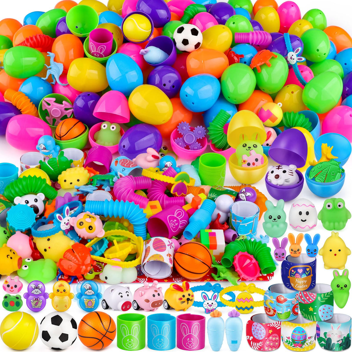 Amy & Benton prefilled Easter eggs for outdoor hunt with ready-to-use fun.