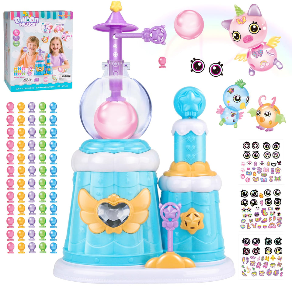 Amy & Benton Princess Blue DIY Balloons with Pump ready for quick crafting fun