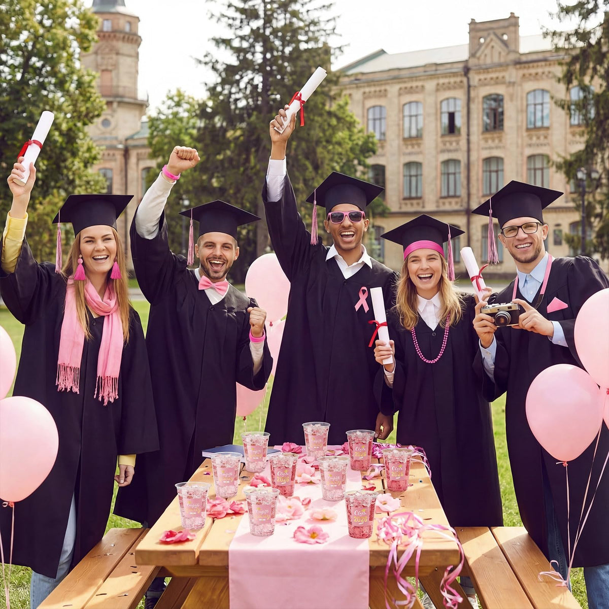 Amyhill graduation cups suitable for indoor and outdoor celebrations