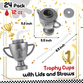 Amyhill trophy cups with straws and lids enable spill-safe sips