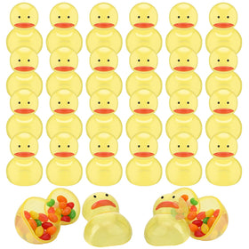 Amyhill yellow duck containers closed—neat for gift baskets and party favors.