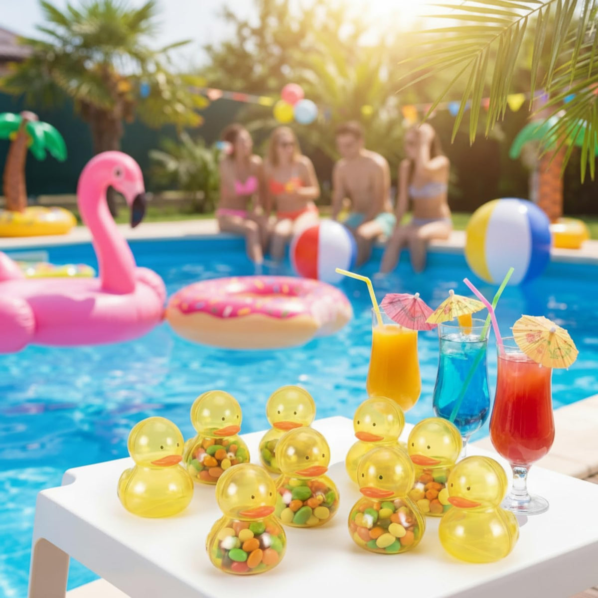 Amyhill yellow duck containers table-decor—playful accents for celebrations.