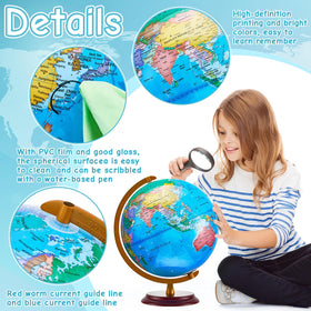 Amylove 360-degree rotating globe with multiple viewing angles for exploration.
