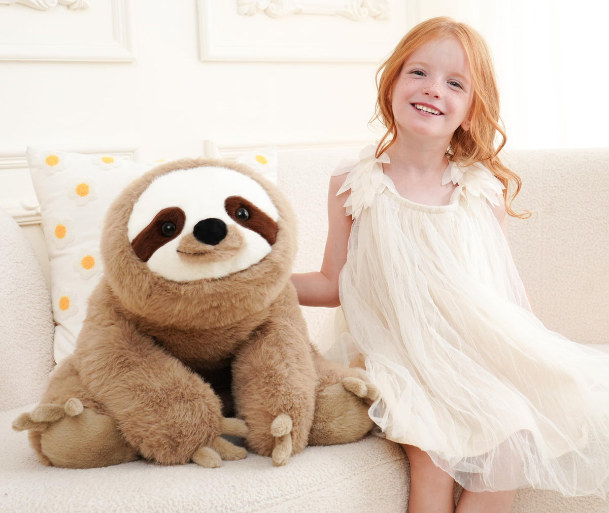 AmyToo weighted sloth 25-inch plush, ideal for cozy hugs.