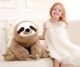 AmyToo weighted sloth 25-inch plush, ideal for cozy hugs.