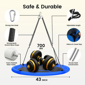 ANAGOO safety foam padded bar for secure kids swinging